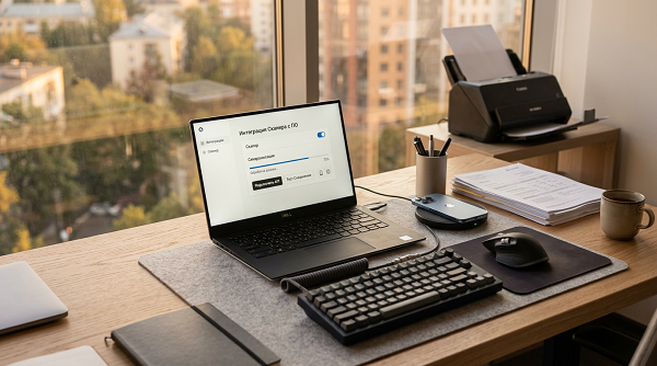 Интерфейс настройки интеграции сканера с учетным ПО
