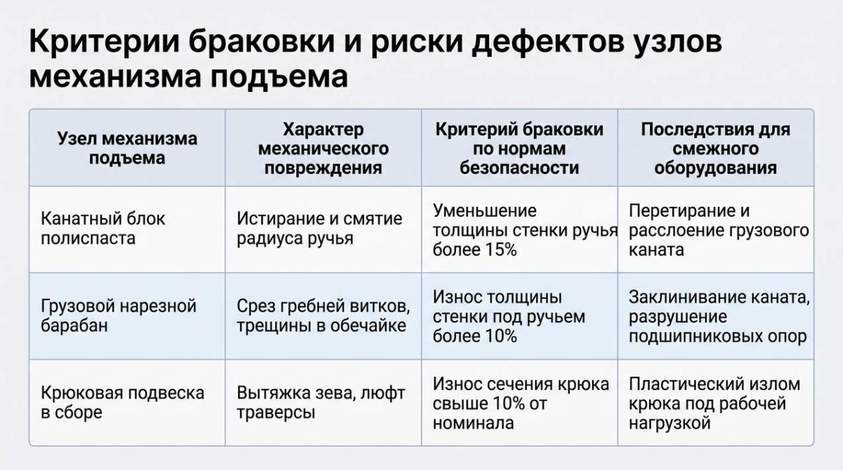 Табл 2 Критерии браковки и риски дефектов