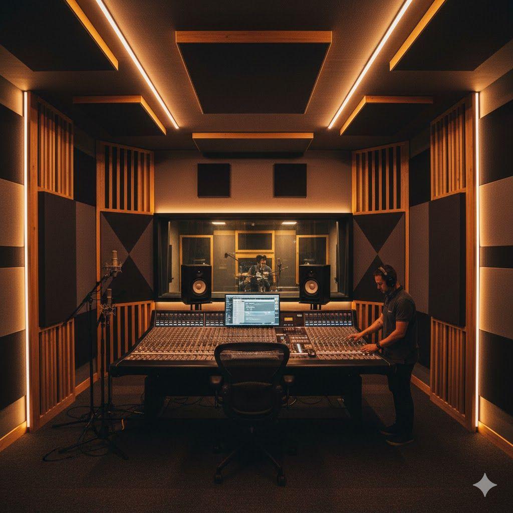 Звукопоглощающие панели в студии: пример акустической обработки