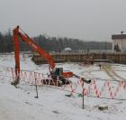 Компания Техоптимум-земляные работы.
Гусеничный экскаватор Hitachi ZX 330 с длинной стрелой компании Техоптимум.