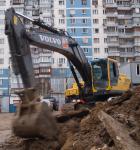 Компания Техоптимум-разработка котлована и вывоз грунта.
Экскаватор Volvo EC 360 BLC компании Техоптимум.
