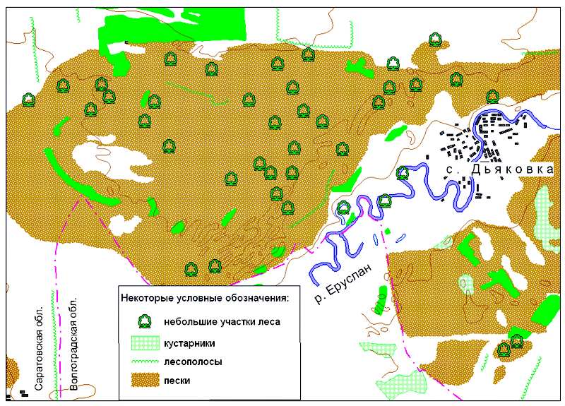 Обозначения леса на карт. Дьяковский лес на карте. Дьяковский лес Саратовской области на карте. Карта лесов Саратовской. Дьяковский лес Саратовской области.